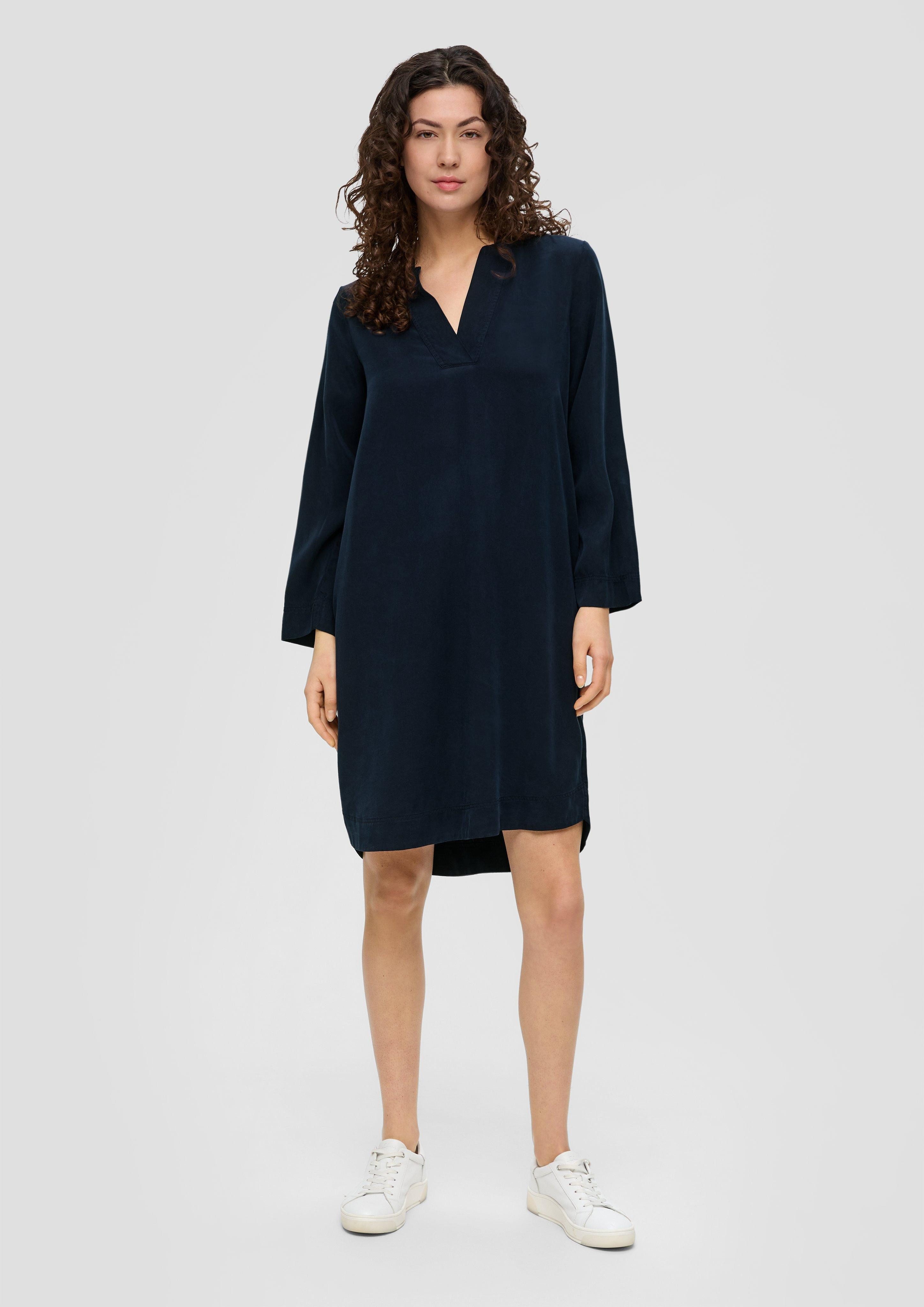 s.Oliver Minikleid Kurzes Lyocellkleid mit V-Ausschnitt günstig online kaufen