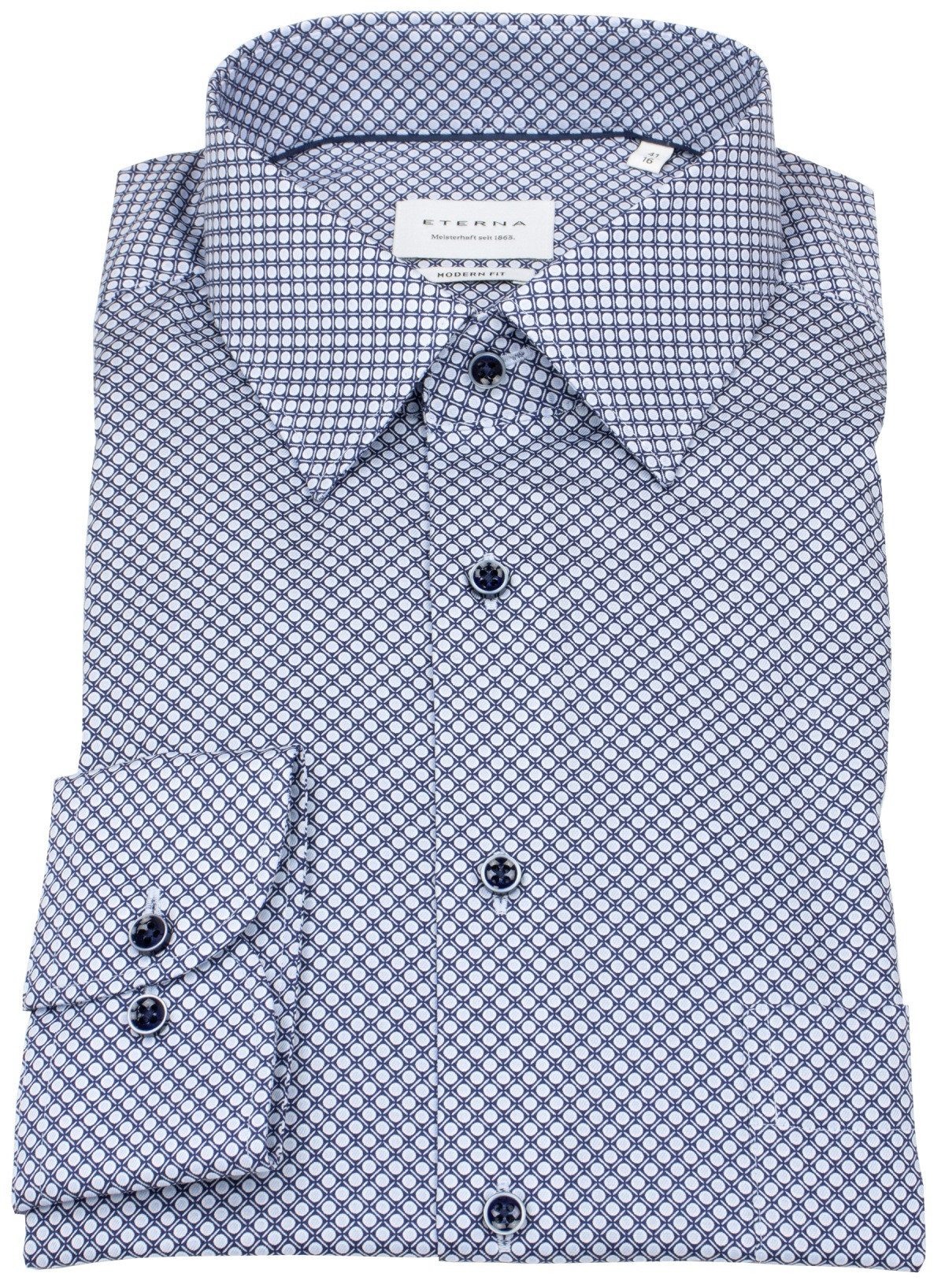 Eterna Langarmhemd Modern Fit extra langer Arm leicht tailliert bügelfrei günstig online kaufen