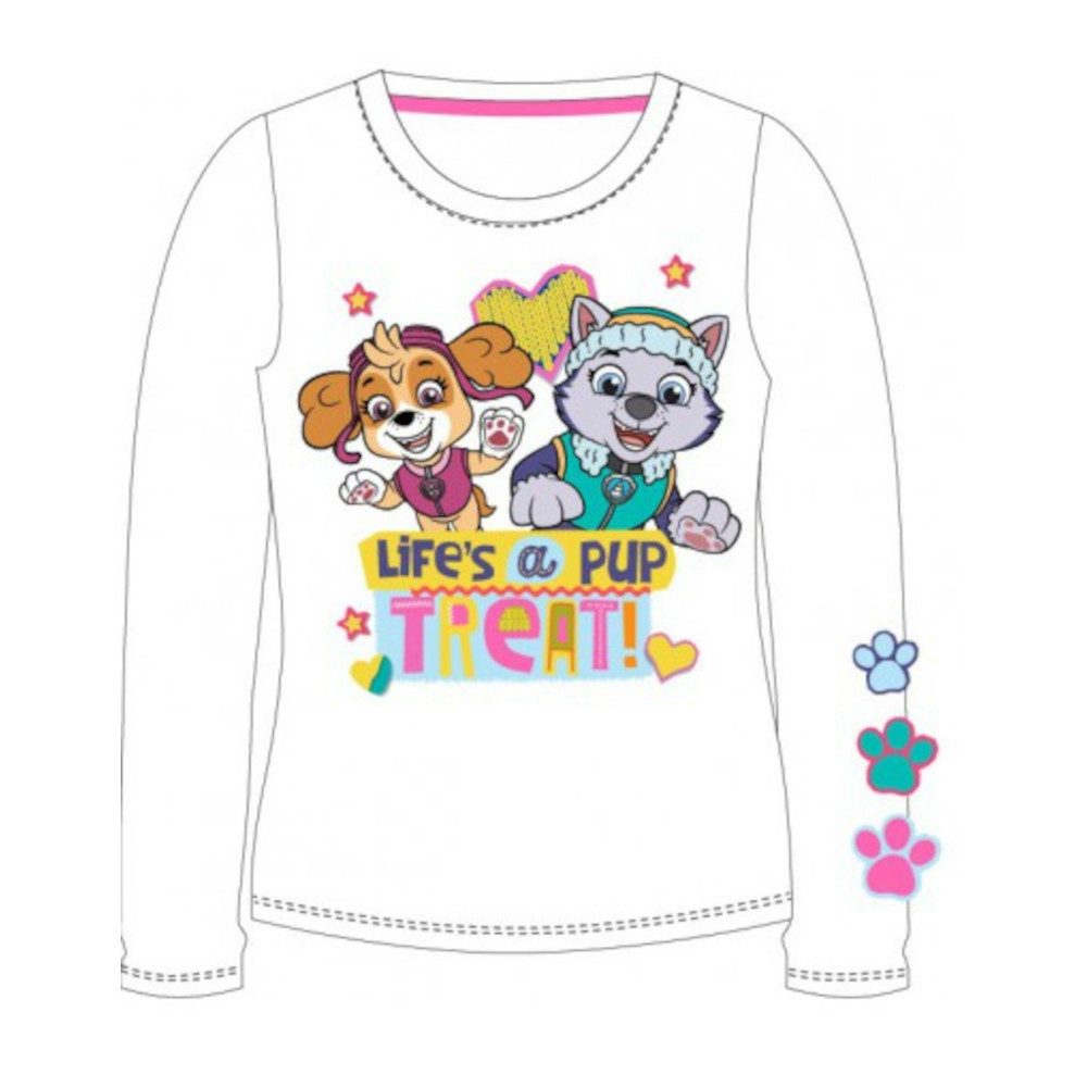 PAW PATROL T-Shirt PAW Patrol Langarm- Shirt für Mädchen, 'Life's a PUP', Skye & Everes