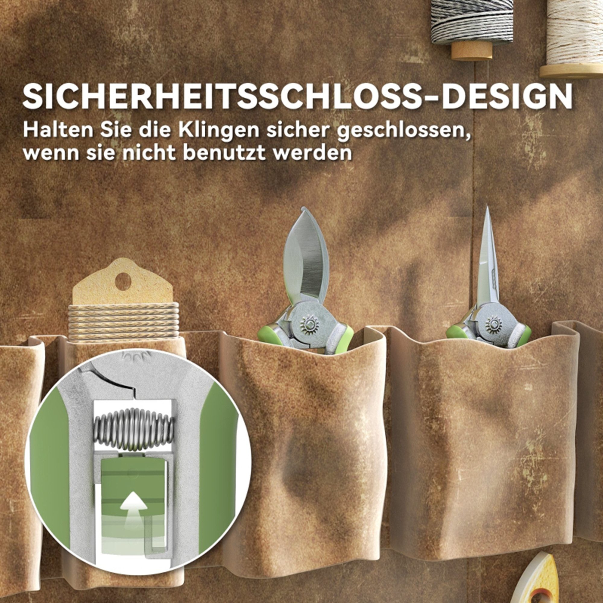 Thumbnail - MC Star Gartenschere Gartenwerkzeug Set 2 Stück Garten Werkzeug aus Edelstahl Gartengeräte, (mit Gartenschere Astschere ...