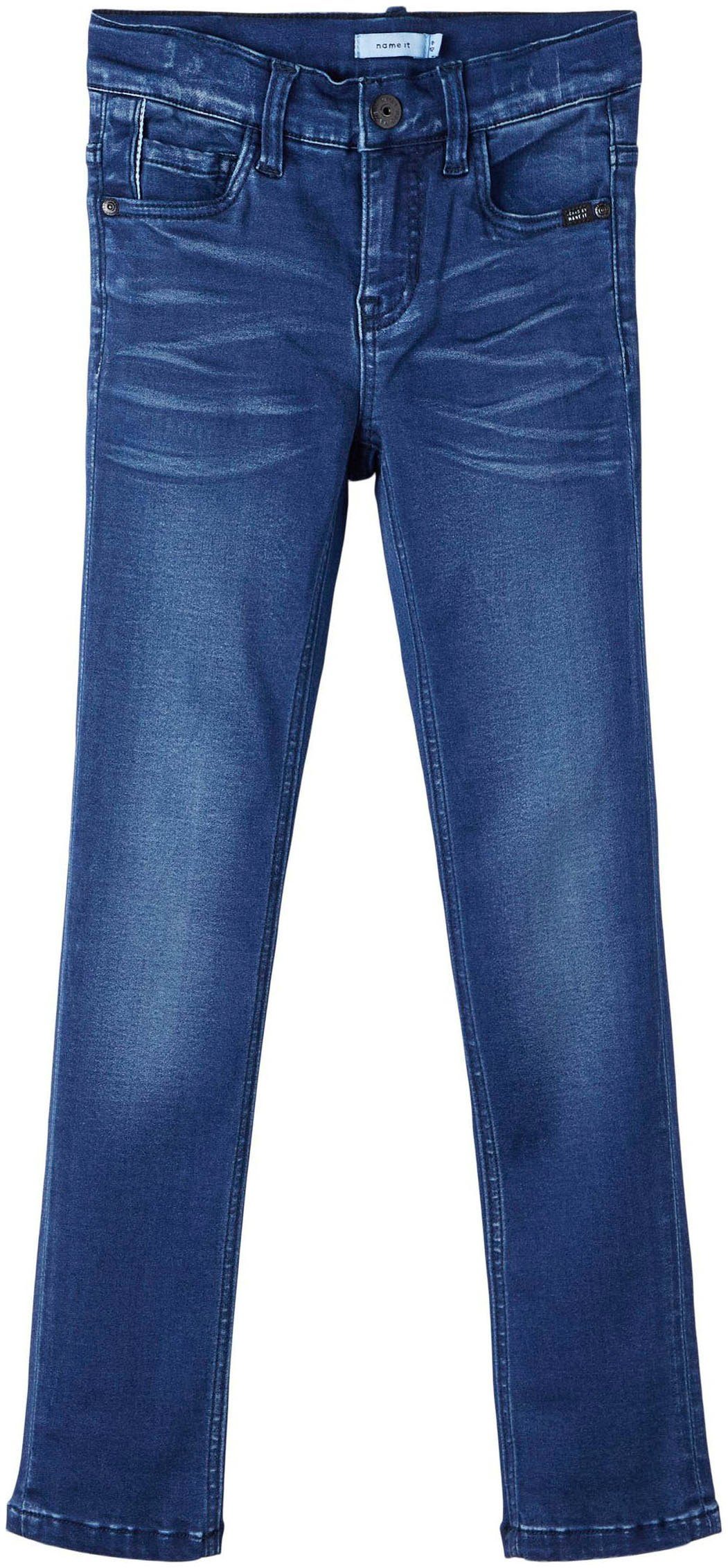 It Name dark Stretch-Jeans PANT DNMCLAS blue NKMTHEO
