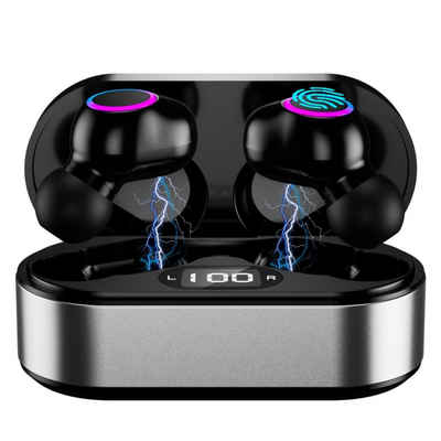 VSIUO Наушники-вкладыши mit Mikrofon Bluetooth 5.2 LED Anzeige True-Wireless Bluetooth-Kopfhörer (Siri, Voice Assistant, Rauschunterdrückung, Bluetooth, Wireless Earbuds, IPX7 Wasserdicht Kabellose Наушники)