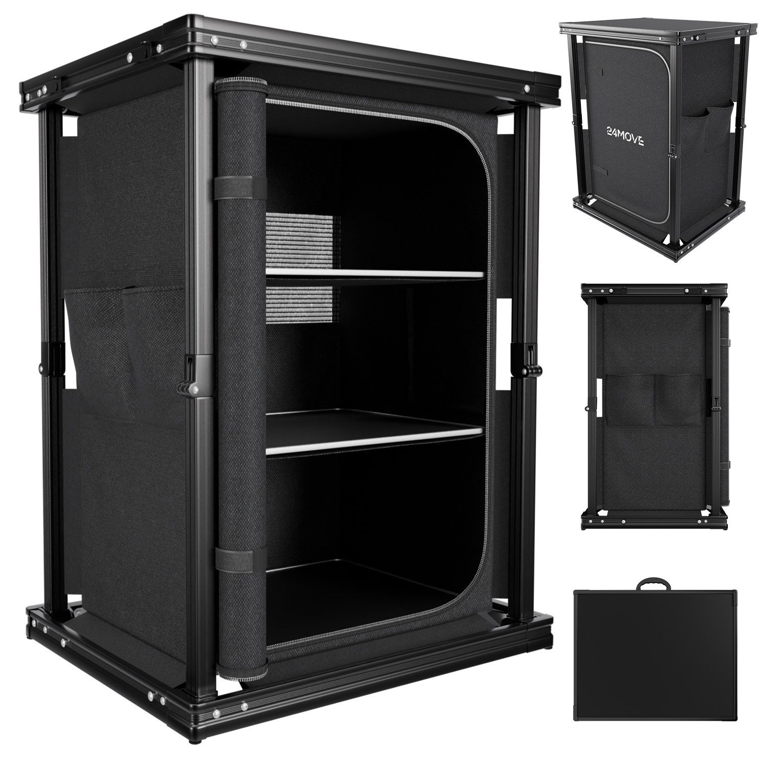 24Move Campingschrank Campingküche BERGAMO faltbar, Aluminium Reiseküche mi günstig online kaufen