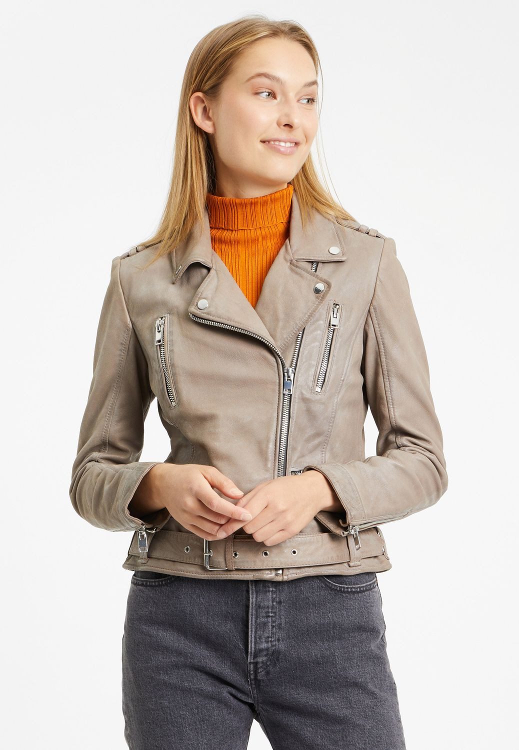 Mauritius Lederjacke »G2W Kagami SF LABON« • Inklusive Gürtel mit Schnalle