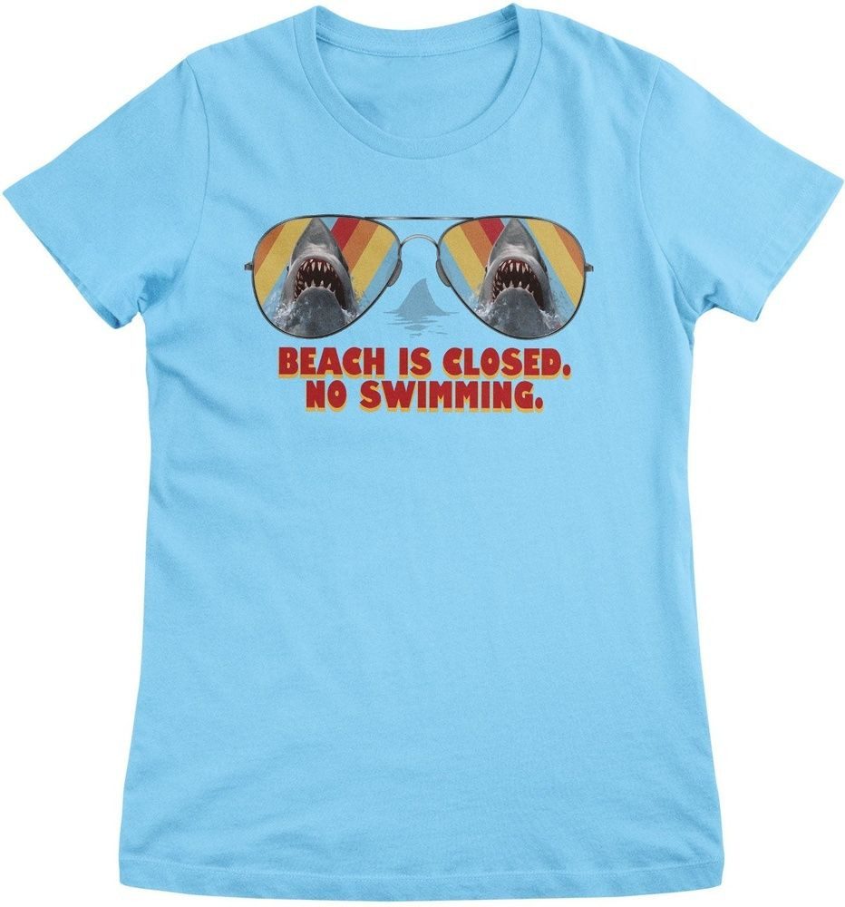 Jaws T-Shirt Jaws Shades - Now Swimming Girly Tee