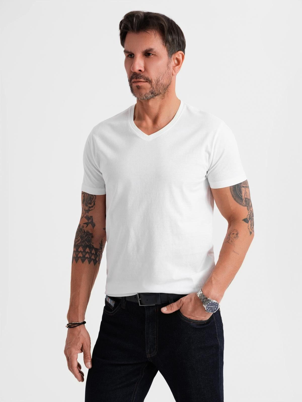 OMBRE T-Shirt BASIC Herren T-Shirt aus günstig online kaufen