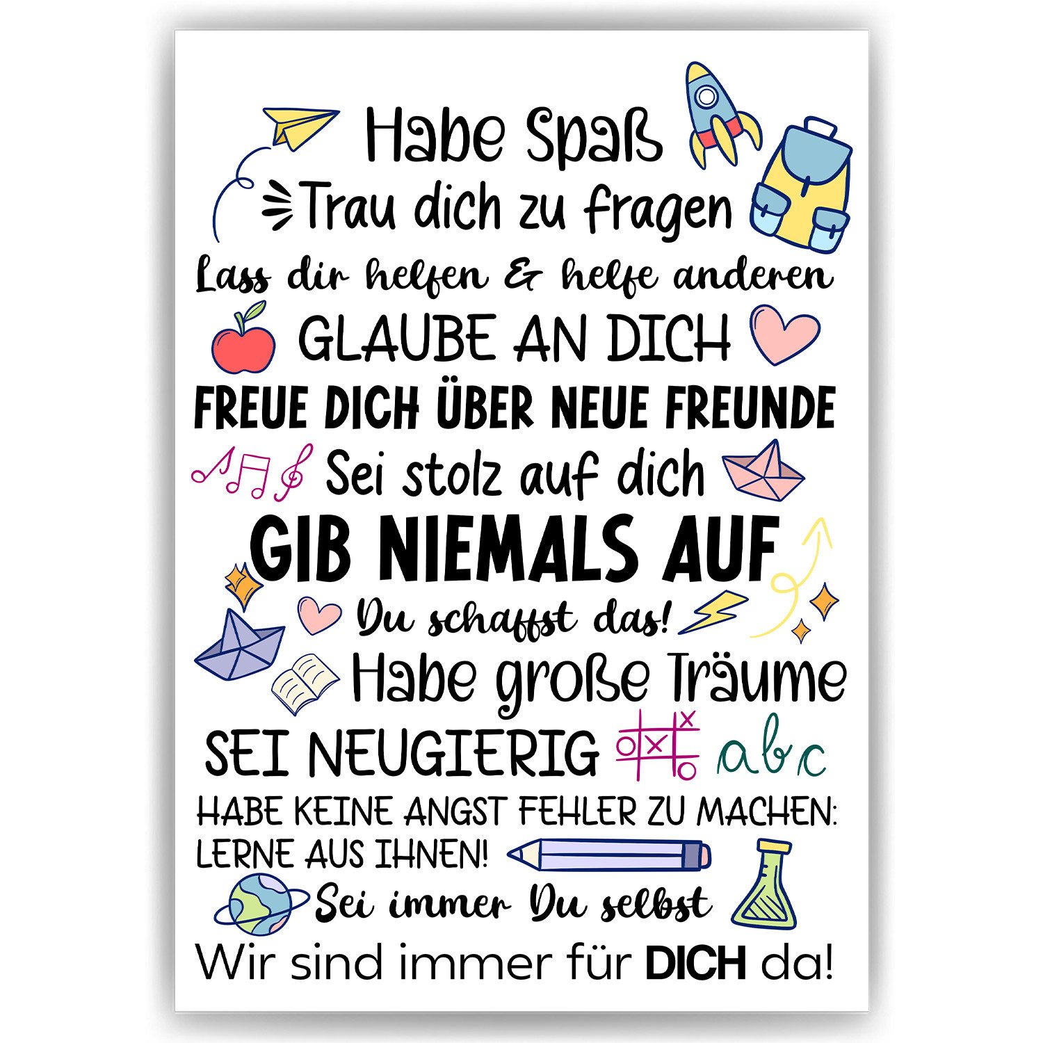 Tigerlino Poster Geschenk Schulanfang Affirmation Schultüte günstig online kaufen