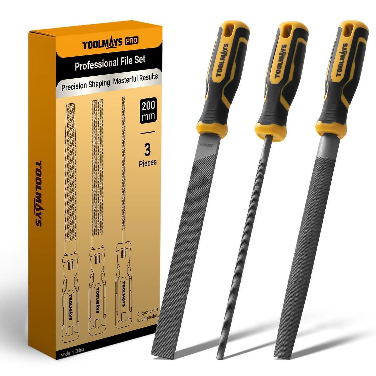 LuxusKollektion Werkstattfeile Metallfeilen-Set 3tlg 200mm T12 Stahl Profi