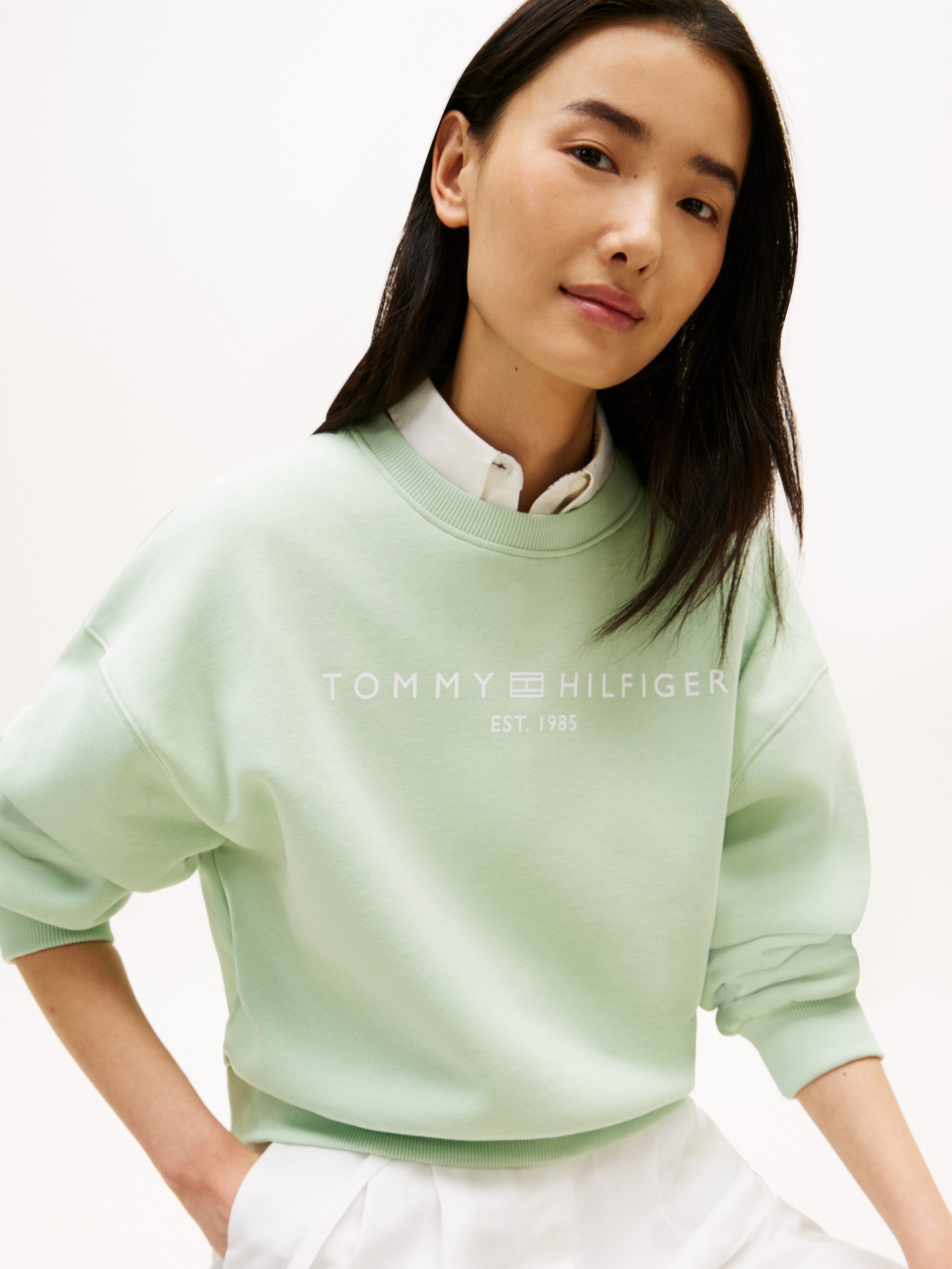 Tommy Hilfiger Sweatshirt CORP LOGO MDRN SWTSRT Baumwollmischung günstig online kaufen