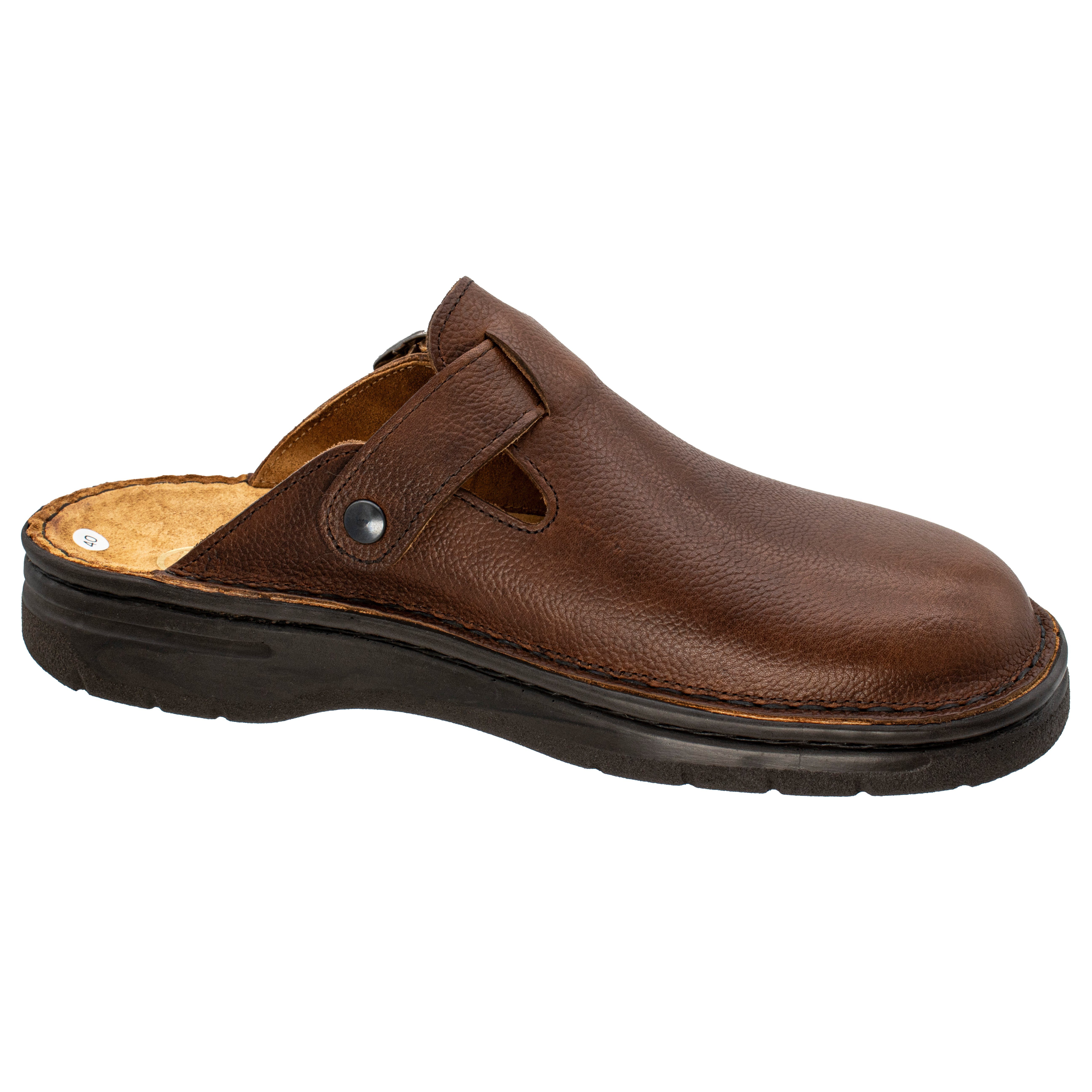 Fischer-Markenschuh Claudio Pantolette geprägtes Nappaleder, gepolstertes günstig online kaufen