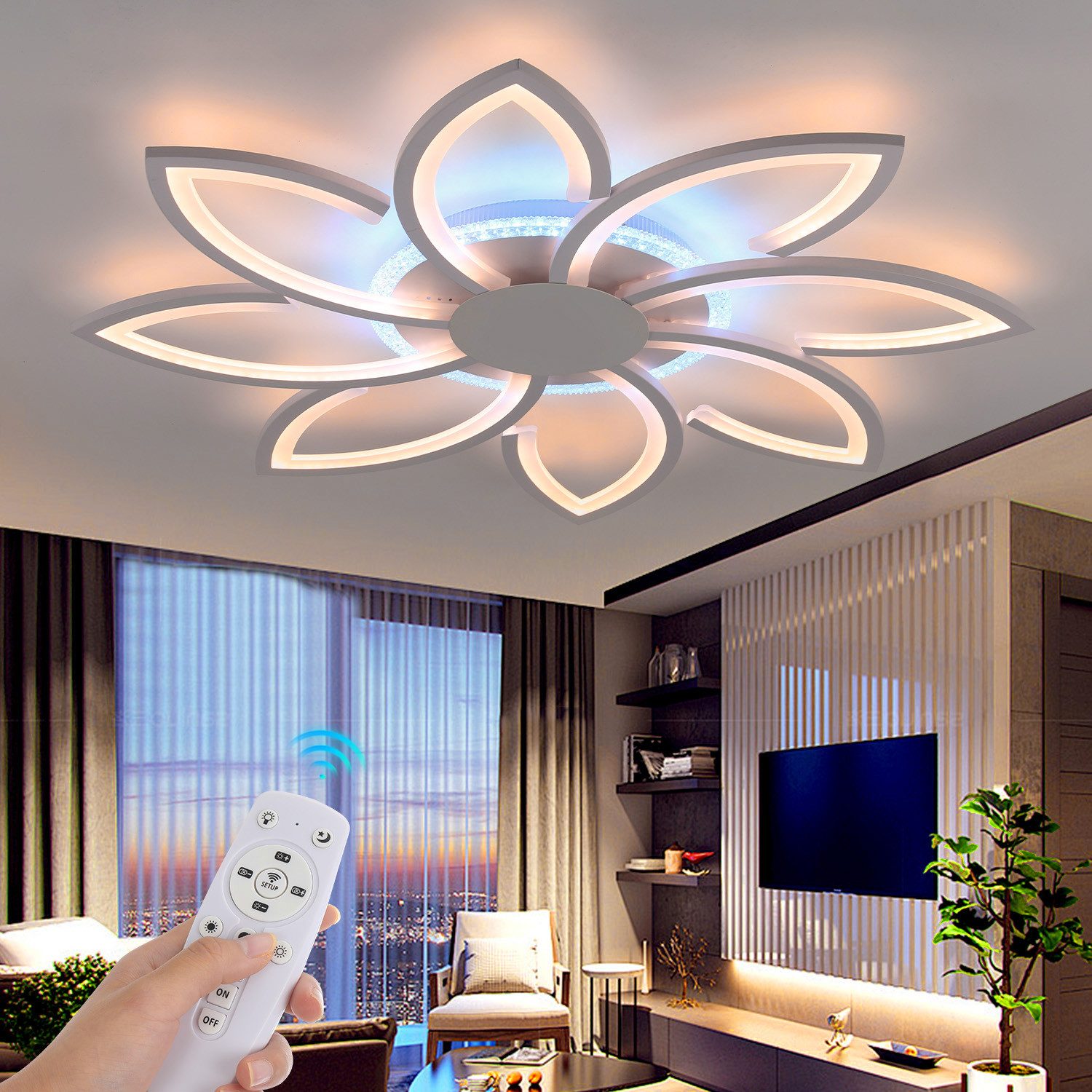 oyajia Deckenleuchte 90W LED Deckenleuchte Wohnzimmer günstig online kaufen