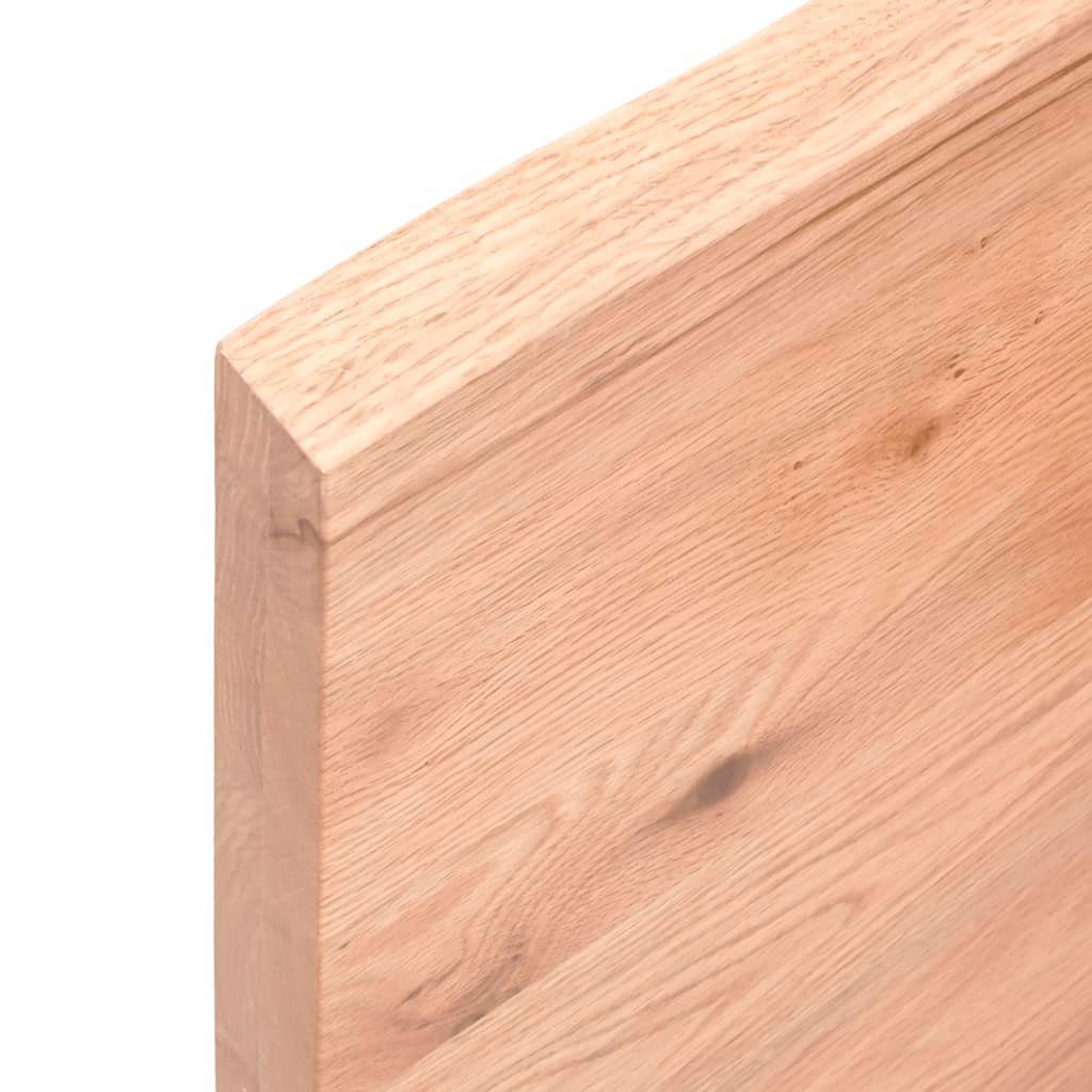 Massivholz 80x60x(2-4) furnicato cm Eiche Behandelt Hellbraun Tischplatte