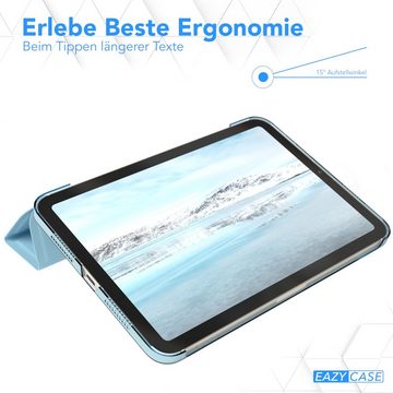 EAZY CASE Tablet-Hülle Smart Case für Apple iPad Mini 6. Gen. (2021) 8,3 Zoll, Anti-Kratz Bookcase Hülle mit Standfunktion Klapphülle Etui Hellblau