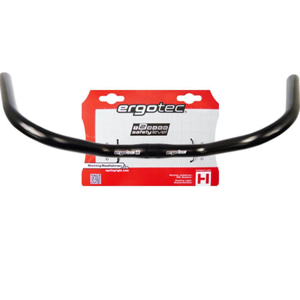 Ergotec Fahrradlenker Ergotec Lenker Bügel Stuttgarter Ø 25,4 mm 550 mm Höhe 72 mm 68° schwa