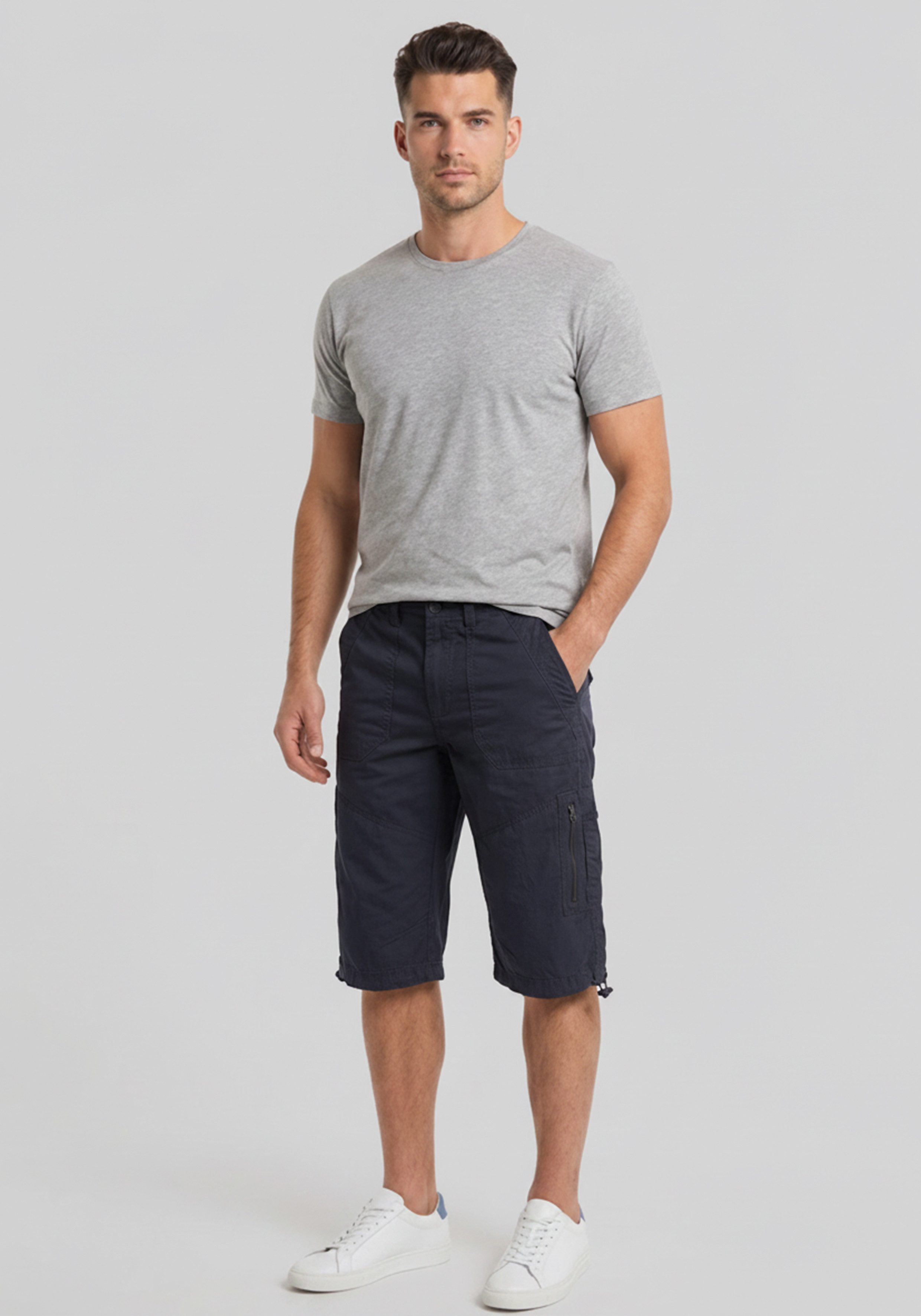 Man's World Cargobermudas Knielang mit vielen Details