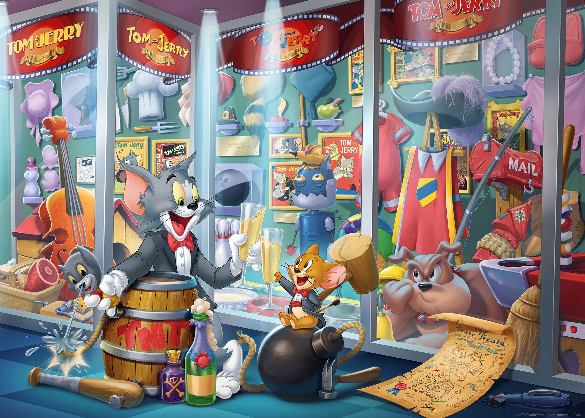 Ravensburger Puzzle Ruhmeshalle von Tom & Jerry, 1000 Puzzleteile, Made in günstig online kaufen