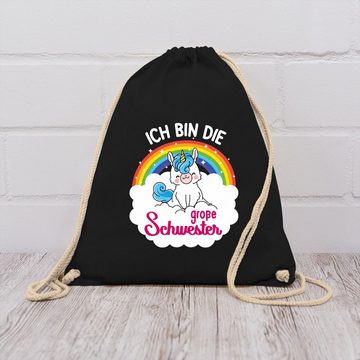 Shirtracer Turnbeutel Ich bin die große Schwester - Einhorn, Große Schwester