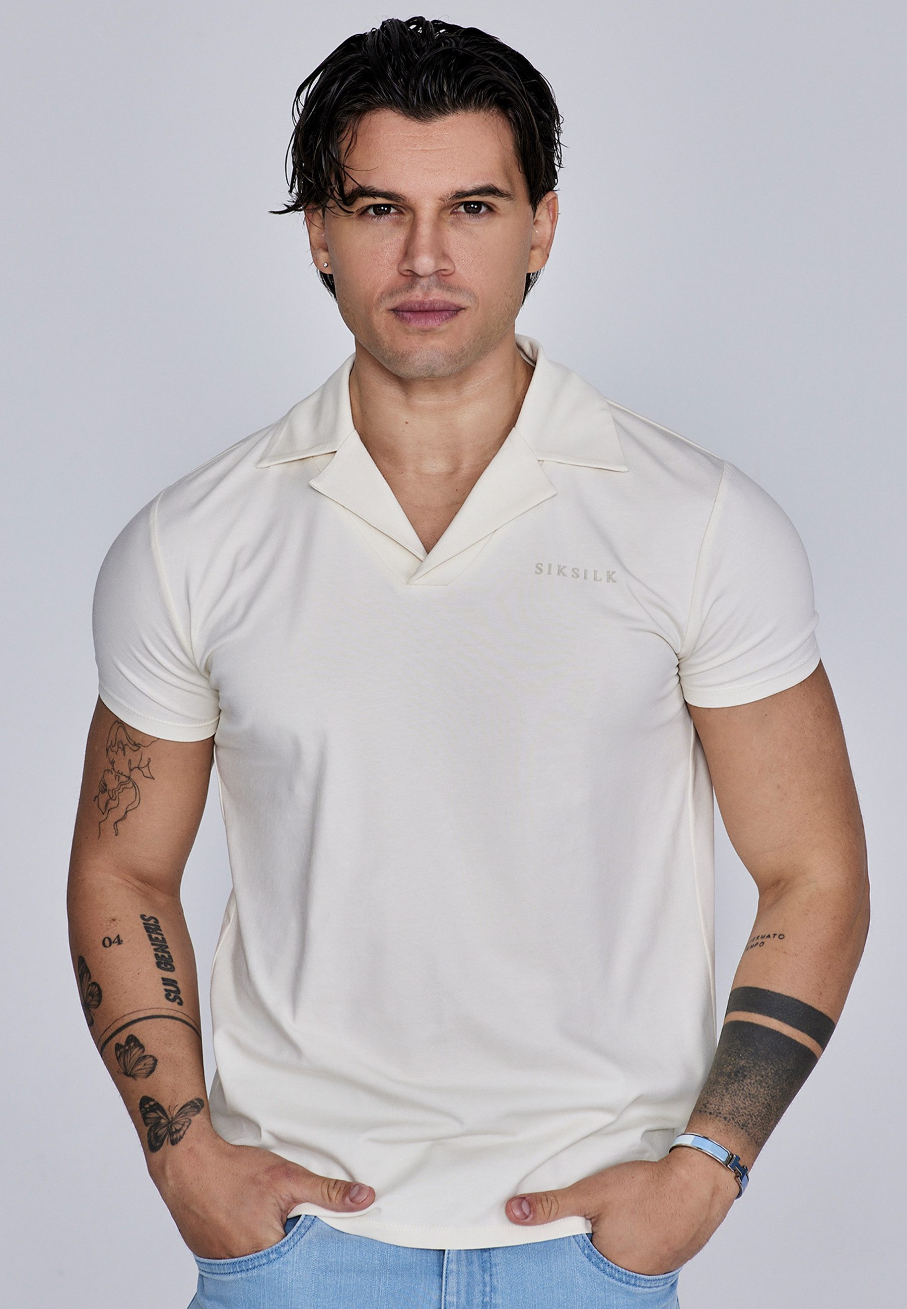T-Shirt SikSilk Herren Smart Revere Polo