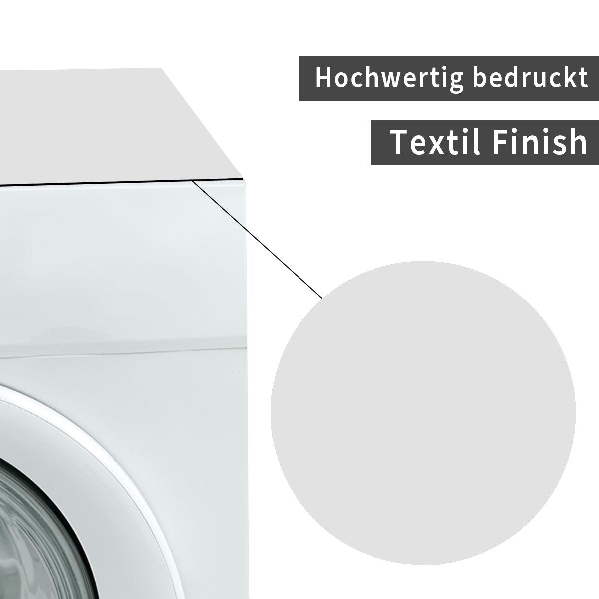 Tabletop Antirutschmatte Waschmaschinen-Auflage weiß rutschfest, waschbar, 1-St., Textil-Finish Gummi-Matte als Trockner Waschmaschinen-Unterlage – Bild 5 von 5