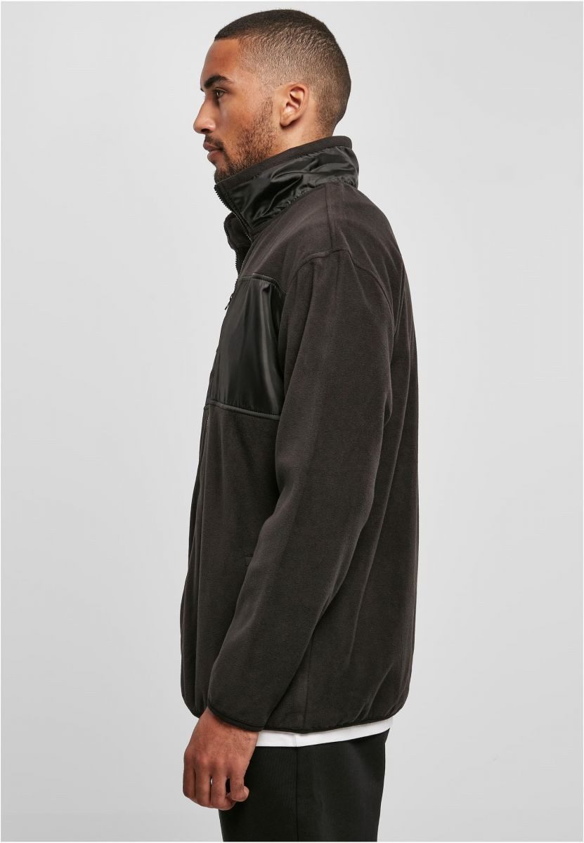 URBAN CLASSICS Outdoorjacke Patched Micro Fleece Jacket Herren Jacke