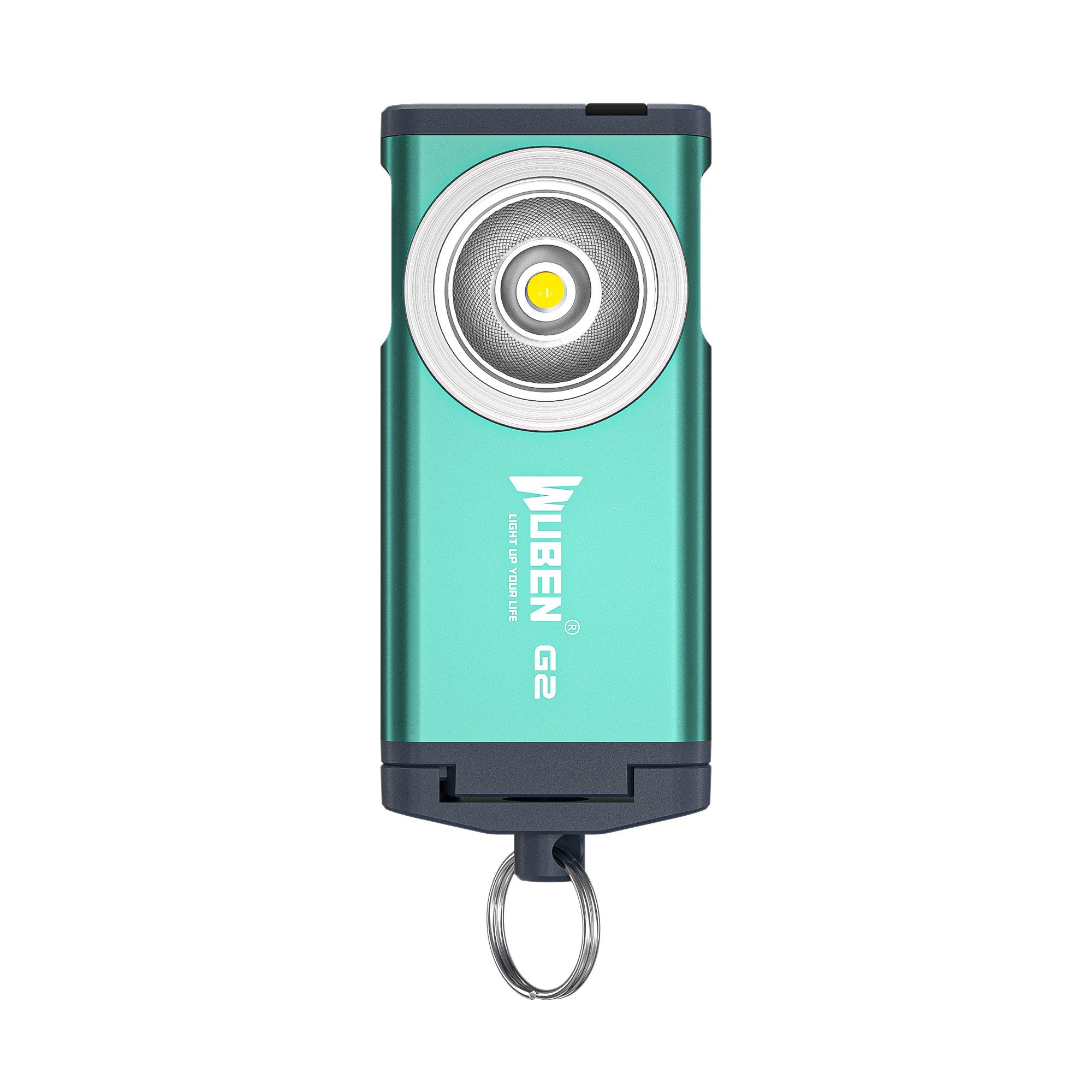 Wuben LED Taschenlampe WB-G2-GREEN, USB-C wiederaufladbarMagnetischSchlüsselanhängerAkkuanzeige