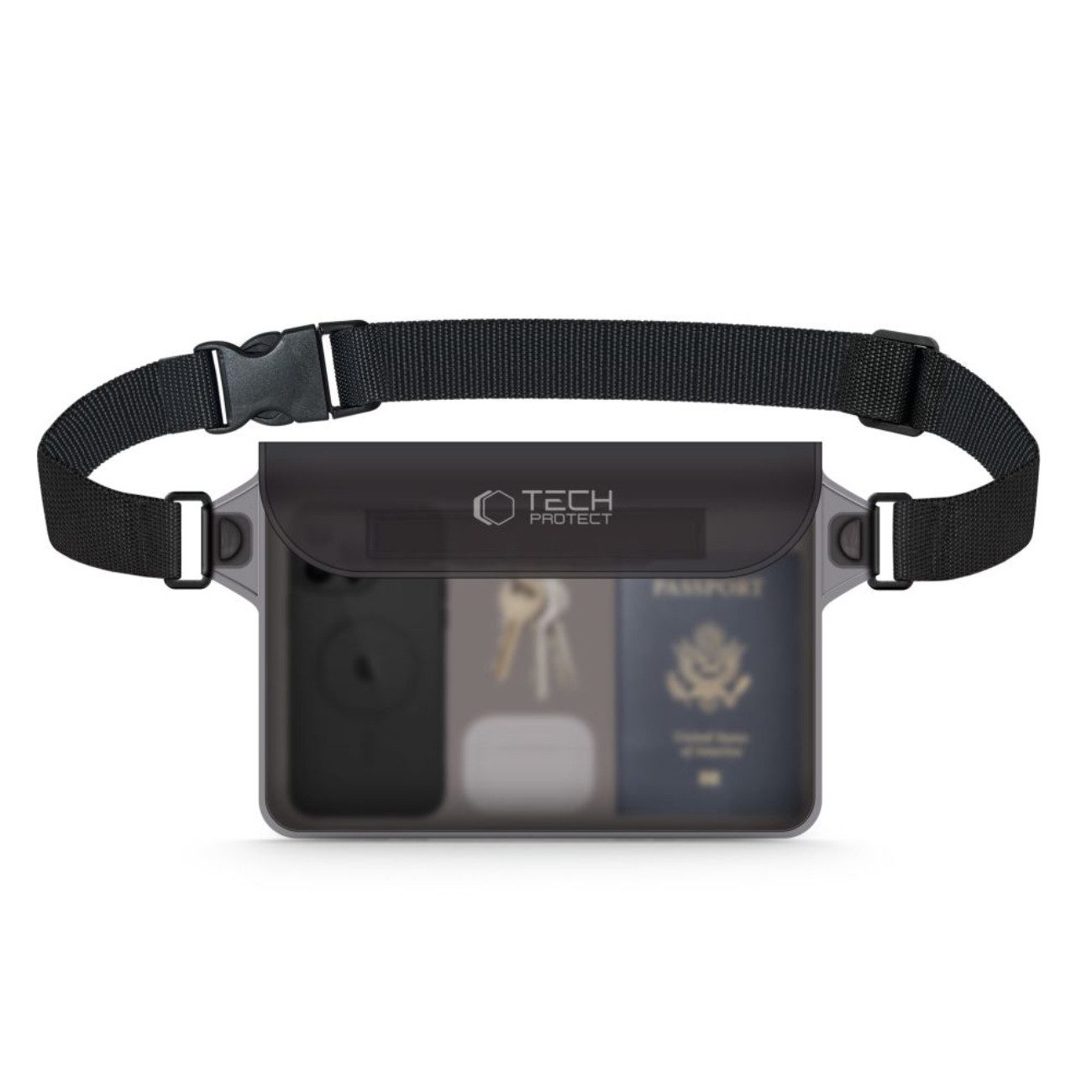 TECH PROTECT Bauchtasche UWP10 (Einzelartikel), Wasserdicht bis 30 m mit IPX8-Zertifizierung und verstellbarem Riemen