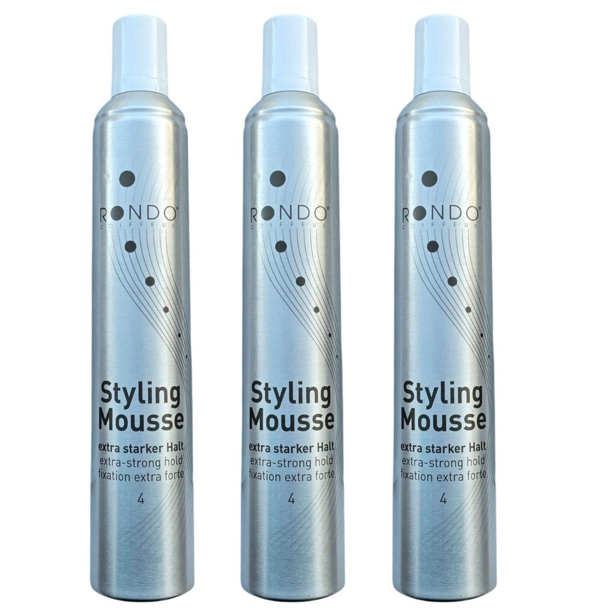 RONDO Haarfestiger Rondo Styling Mousse 500ml Extra Strong 3 Stück