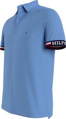 Tommy Hilfiger Poloshirt MONOTYPE FLAG CUFF SLIM FIT POLO mit Knopfleiste am Ausschnitt