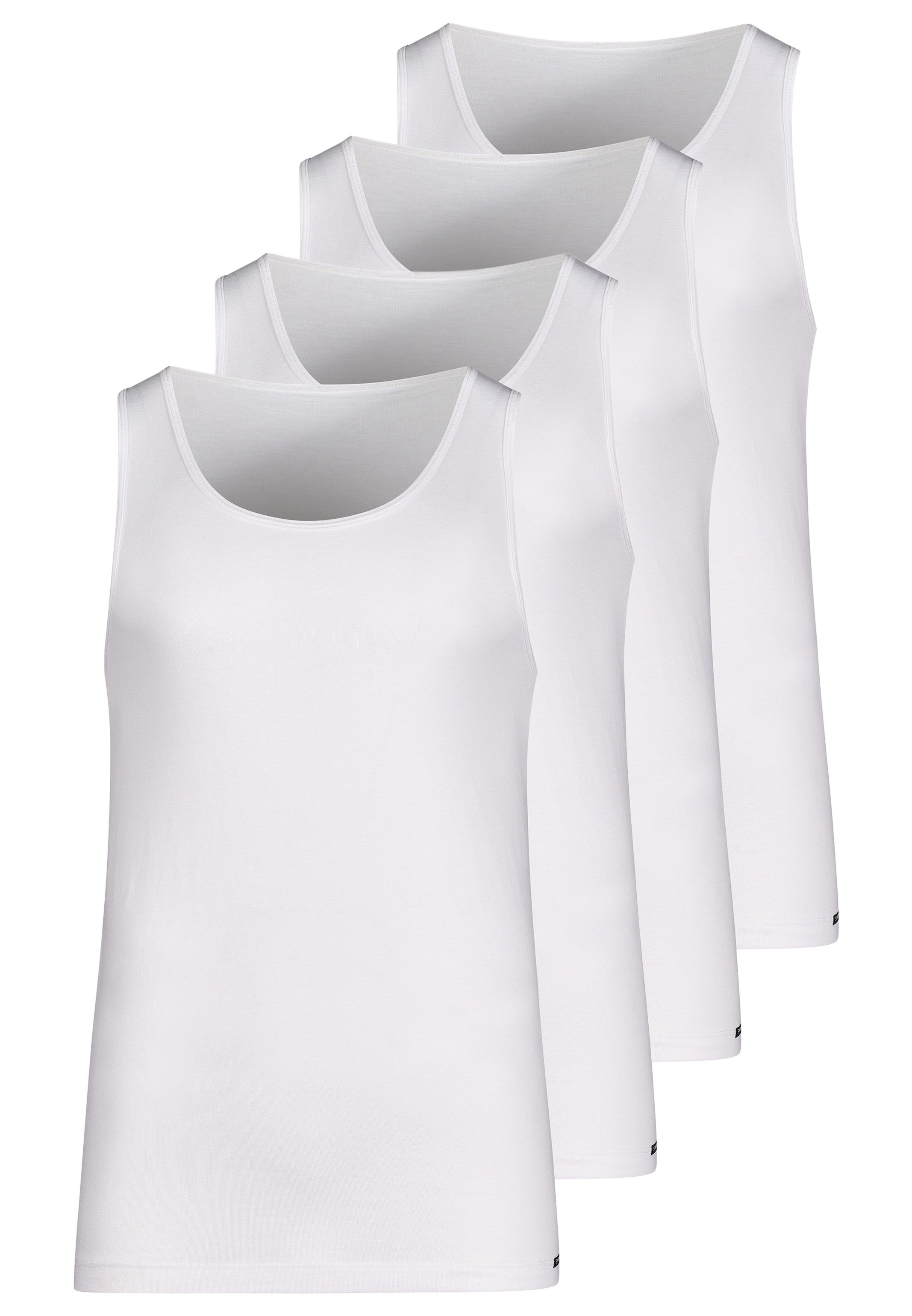 Skiny Unterhemd 4er Pack Cotton Advantage (Spar-Set, 4-St) Unterhemd / Tanktop - Baumwolle - Atmungsaktiv - Ideale Passform