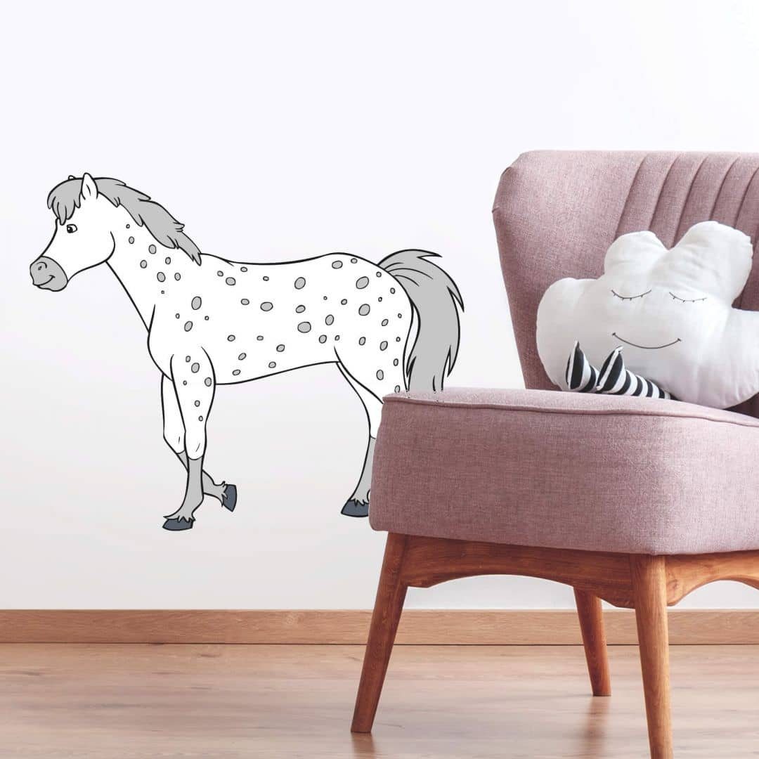 Bibi & Tina Wandtattoo Bibi & Tina Kinderzimmer Sticker Pferd Miraculus Hengst Wandtattoo Mädchen, selbstklebend, entfernbar
