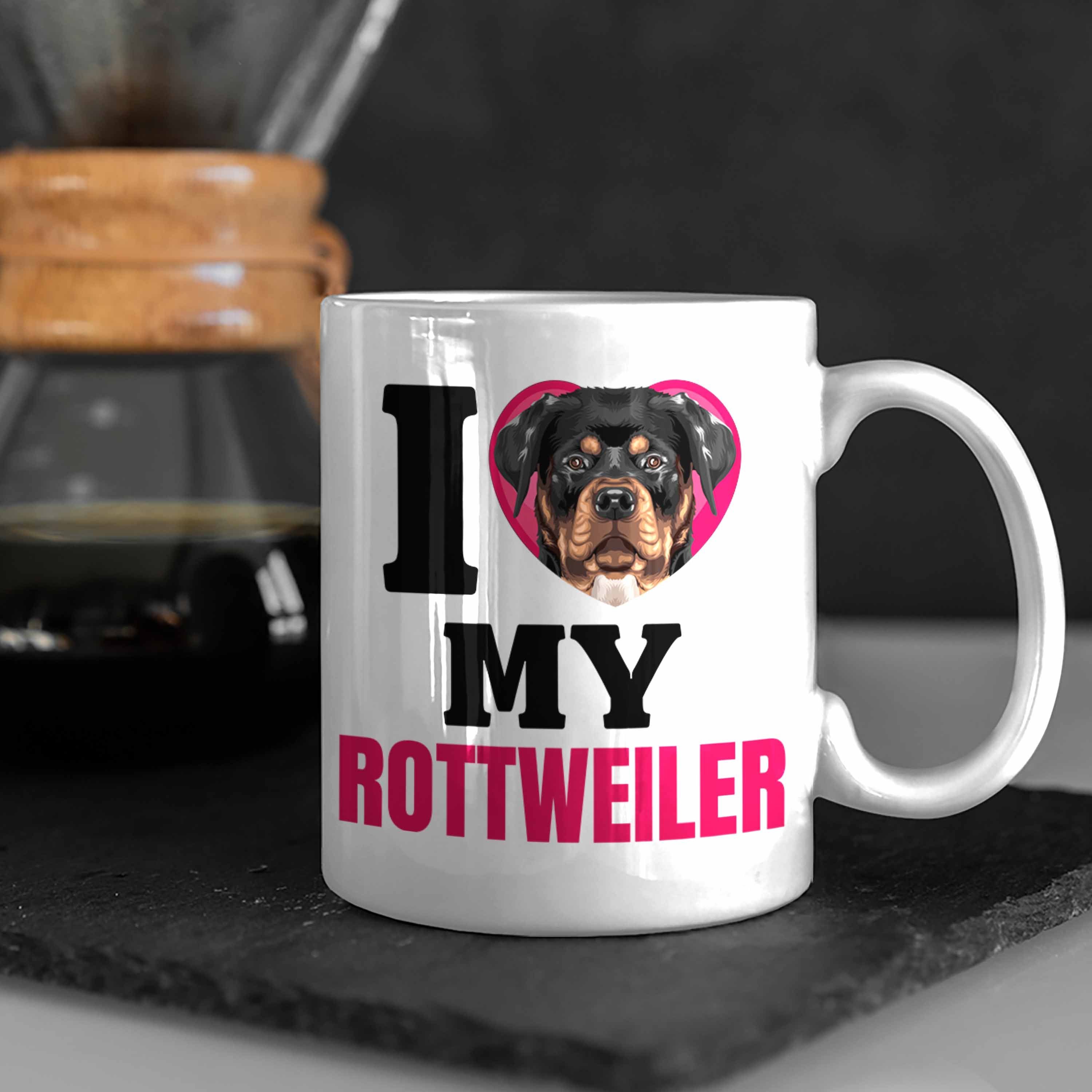 Lustiger Lo Rottweiler I Besitzerin Tasse Geschenkidee Trendation Tasse Geschenk Weiss Spruch
