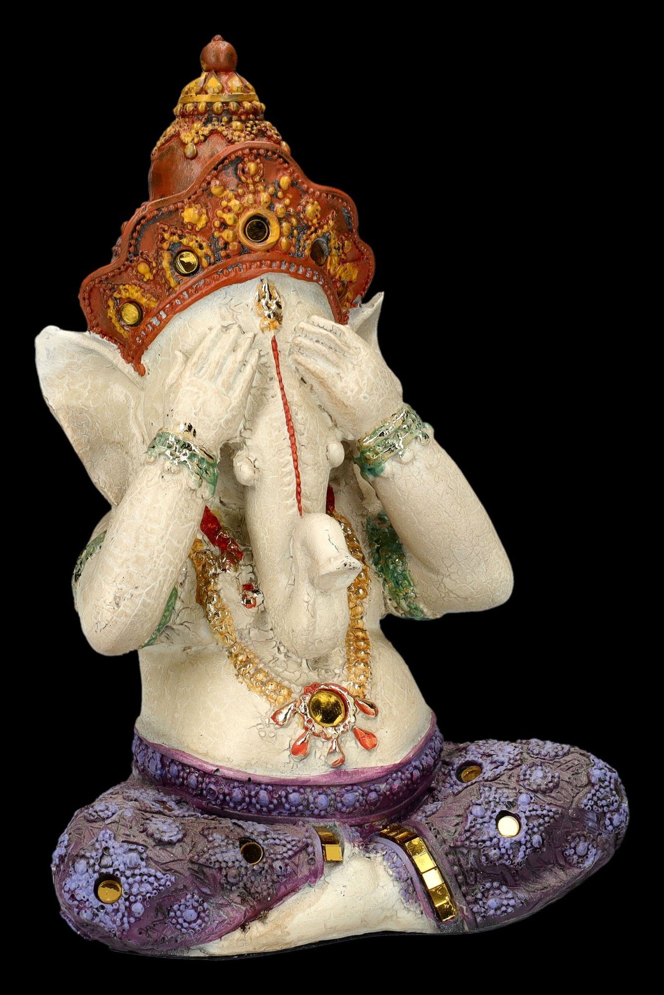 Figuren Shop GmbH Dekofigur - - Deko 3er Mythologie Ganesha Böses Set handbemalt Nichts Figuren