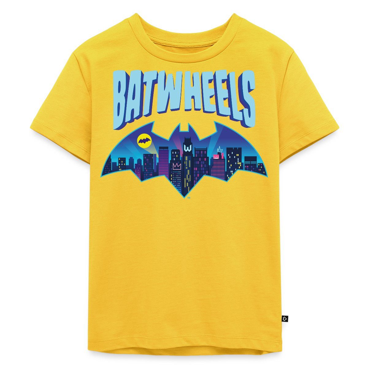 T-Shirt Batwheels Batman-Symbol Mit Skyline Von Gotham Kinder Premium T-Shirt