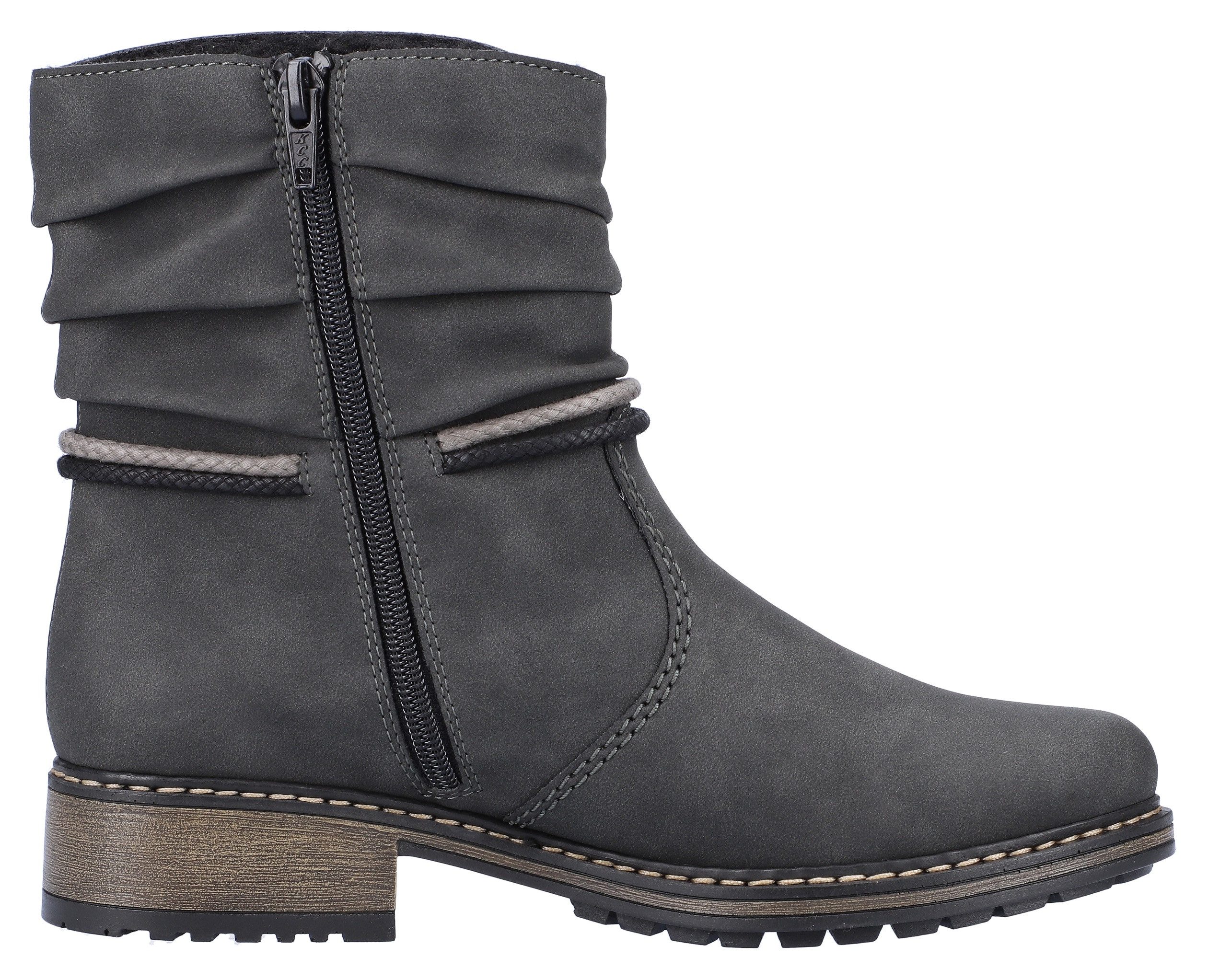 Rieker Winterstiefelette mit Zierbänder am slouchy Schaft – Bild 5 von 5