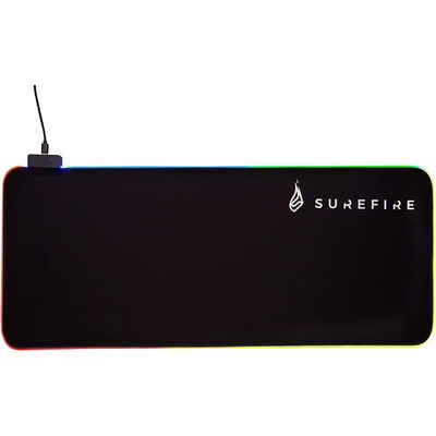 Surefire Gaming Mauspad »Flight RGB-680«, 680 mm x 280 mm x 3 mm, Large, RGB-LED-Beleuchtung, rutschfest, glatte Stoffoberfläche, schwarz