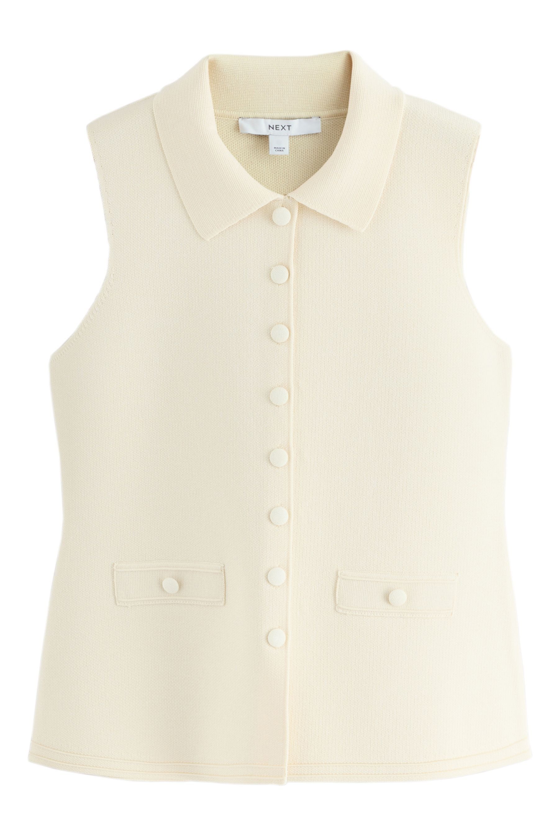 Next Strickjacke Elegante Strickweste zum Knöpfen (1-tlg)