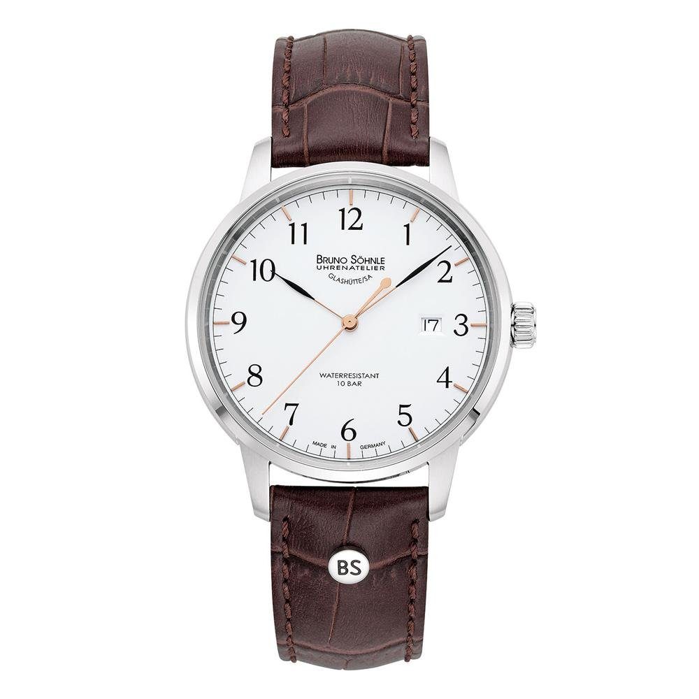Quarzuhr Bruno Söhnle Glashütte 17-13201-221 Herrenuhr Hamburg I Big