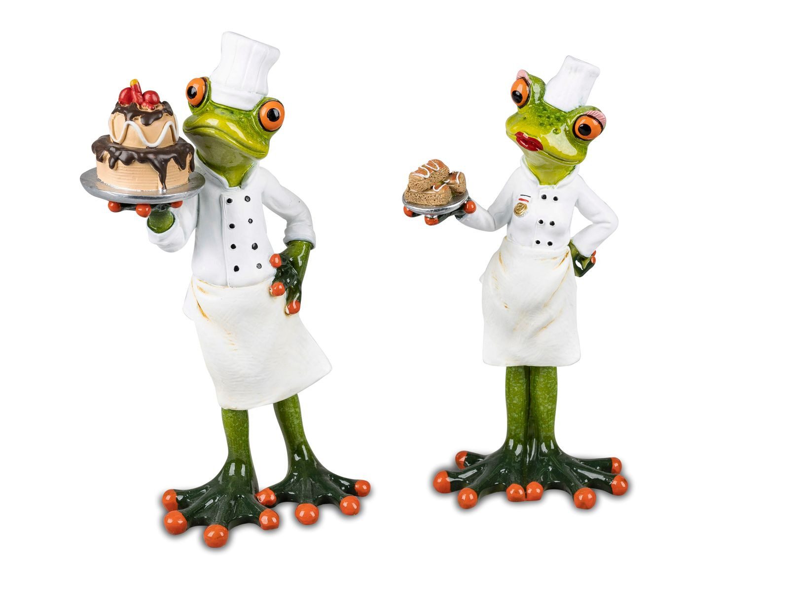 Sammelfigur 2er Set Formano lustige Frösche Bäcker Konditor Konditorin Froschpaar