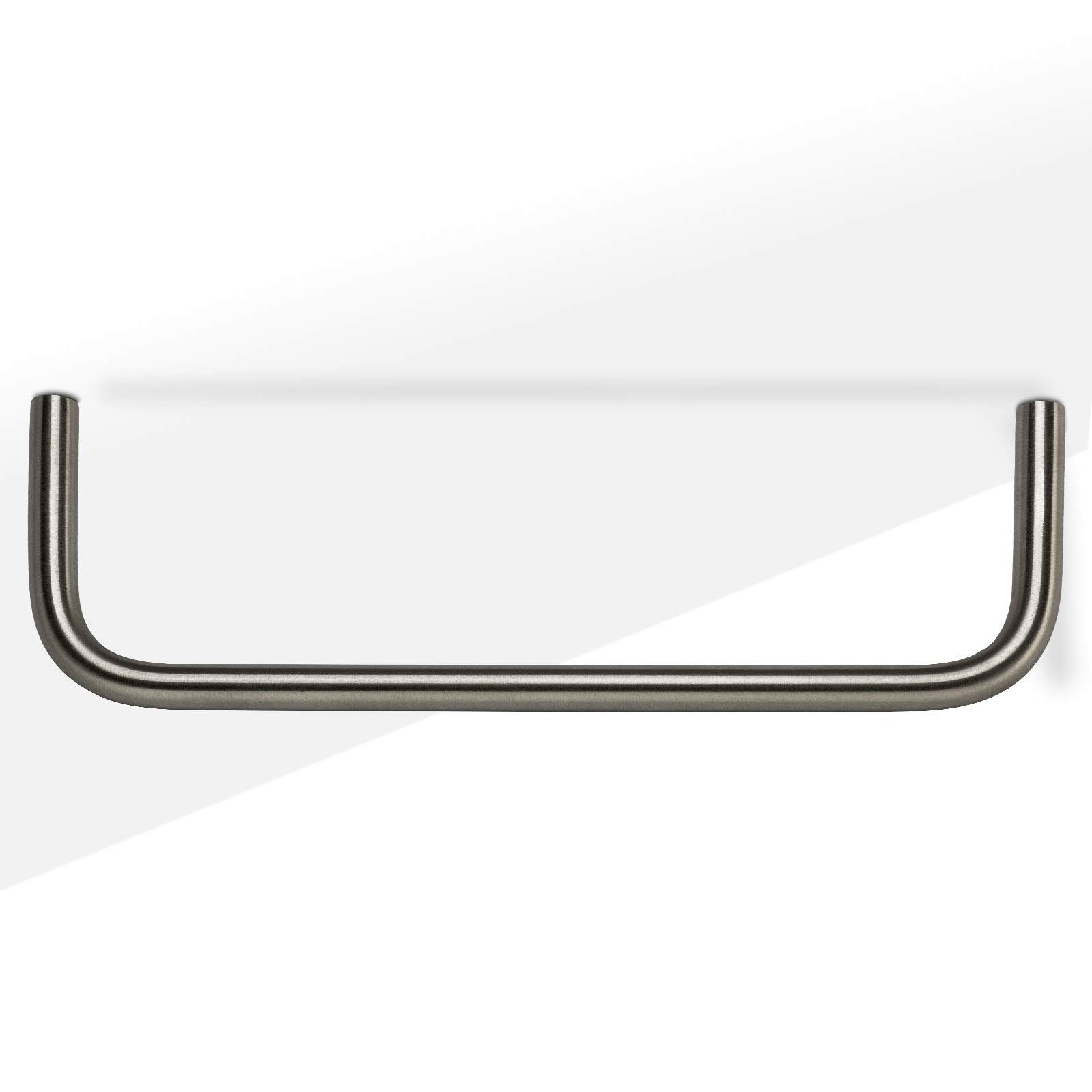 SO-TECH® Garderobenstange Kleiderstange U-Form echt Edelstahl Durchmesser 12 mm, Länge 730 mm, Edelstahl gebürstet