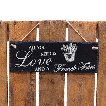 Dekolando Hängedekoration Pommes 22x8cm All you need is Love and a French Fries