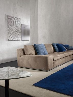 JVmoebel Ecksofa Ecksofa L Form Couch Luxus Italienische Möbel Sofa Grau PRIANERA