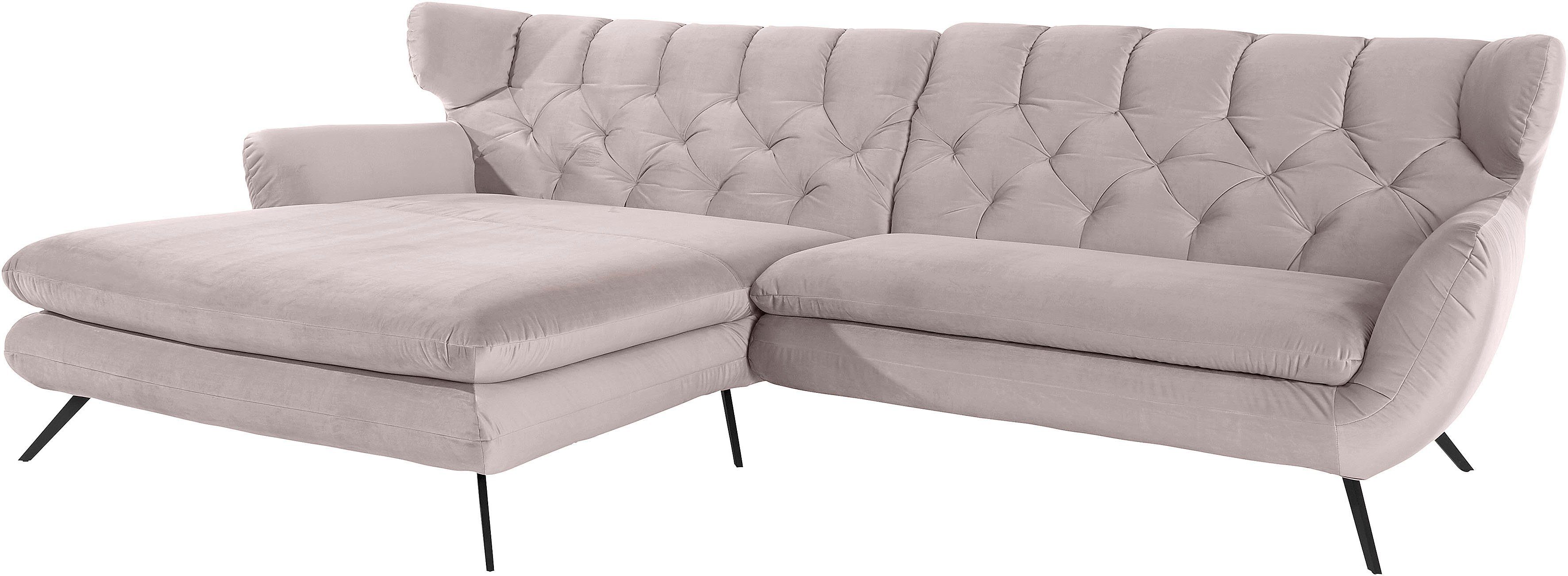 3C Candy Ecksofa Beatrice Designsofa in moderner Retrooptik, bequem und ext günstig online kaufen