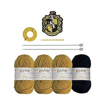 Harry Potter Strickmütze Harry Potter Mütze gelb zum Stricken - Hufflepuff