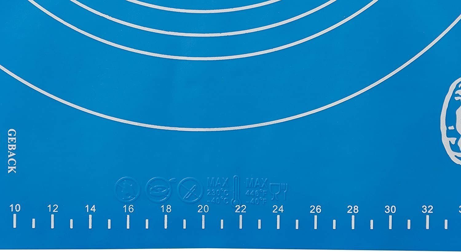 RUBBERNECK Backmatte cm, Silikonmatte 50 x 230° BPA-frei, bis von 40 rutschfest, Wiederverwendbare Backen, zum -40° flexibel, neu hitzebeständig blau