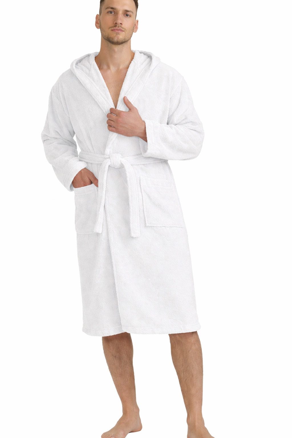 Toker Collection® Unisex-Bademantel Unisex Bademantel mit Kapuze – Komfort & Qualität für jeden Tag, Kapuze, ohne, Langform