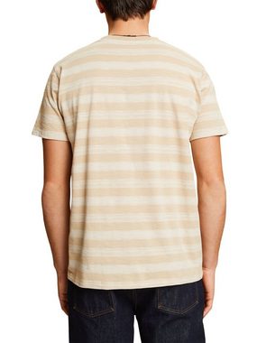 Esprit T-Shirt Gestreiftes T-Shirt, 100 % Baumwolle (1-tlg)