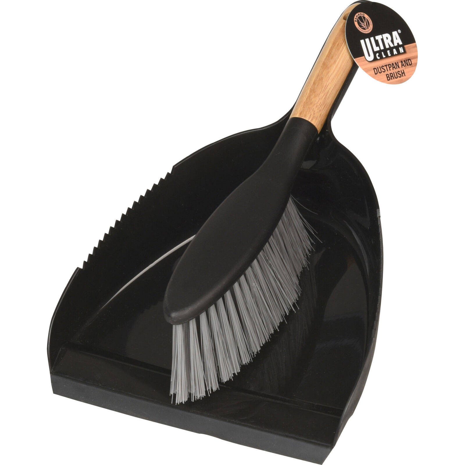 Ultra Clean Reinigungsbürste Schaufel und Bürste, Set, mit Bambusgriff, Badezimmer in allen Wohnstilen, (WC-Bürste + Halter)