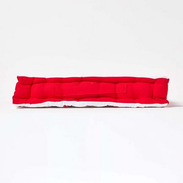 Homescapes Bodenkissen Sitzkissen rot Herzen 40 x 40 x 10 cm & Polyester