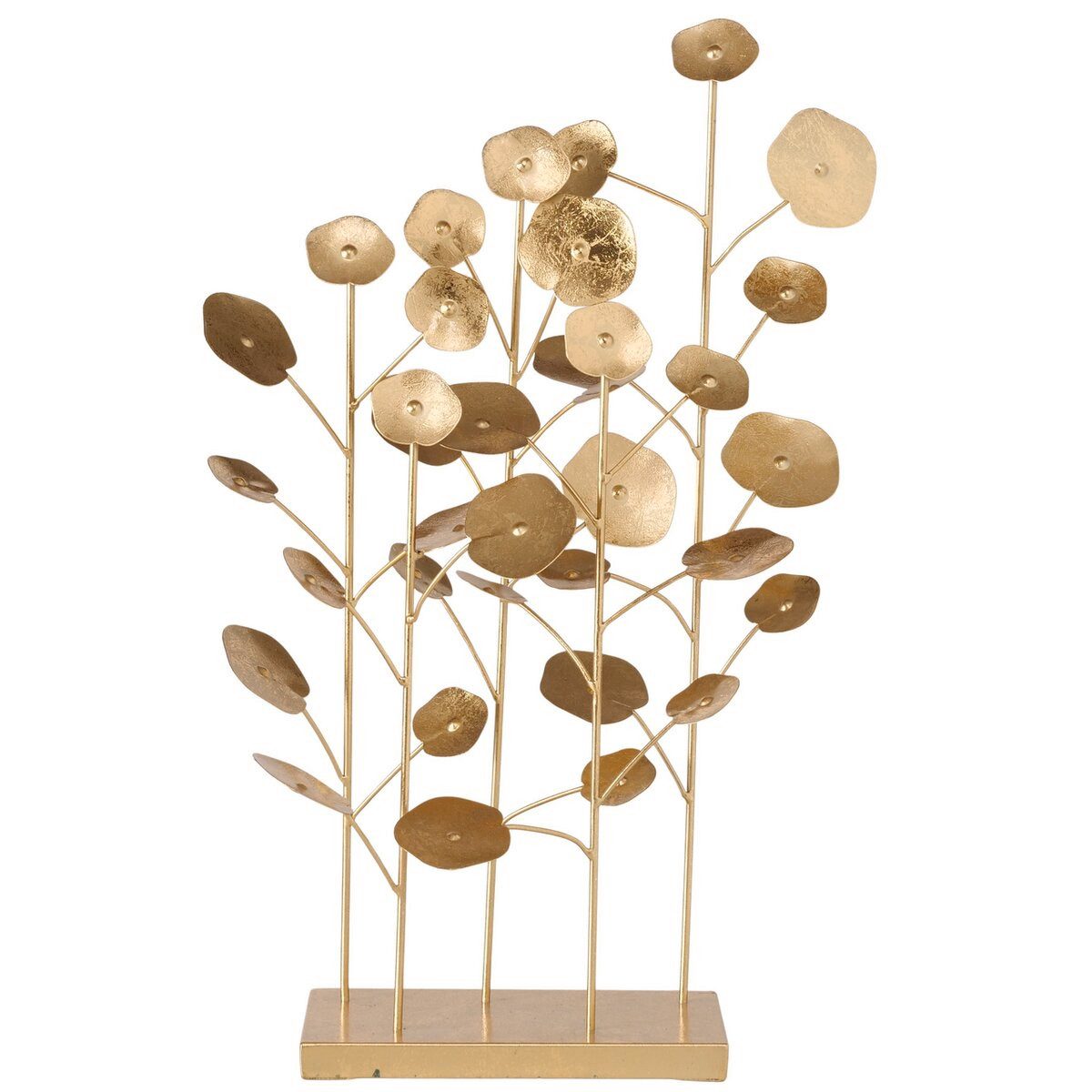 OTTO home Dekoobjekt Blattform antikgoldfarben (1 St), Handgearbeitete Verarbeitung mit hochwertiger Lackierung, Höhe 55 cm