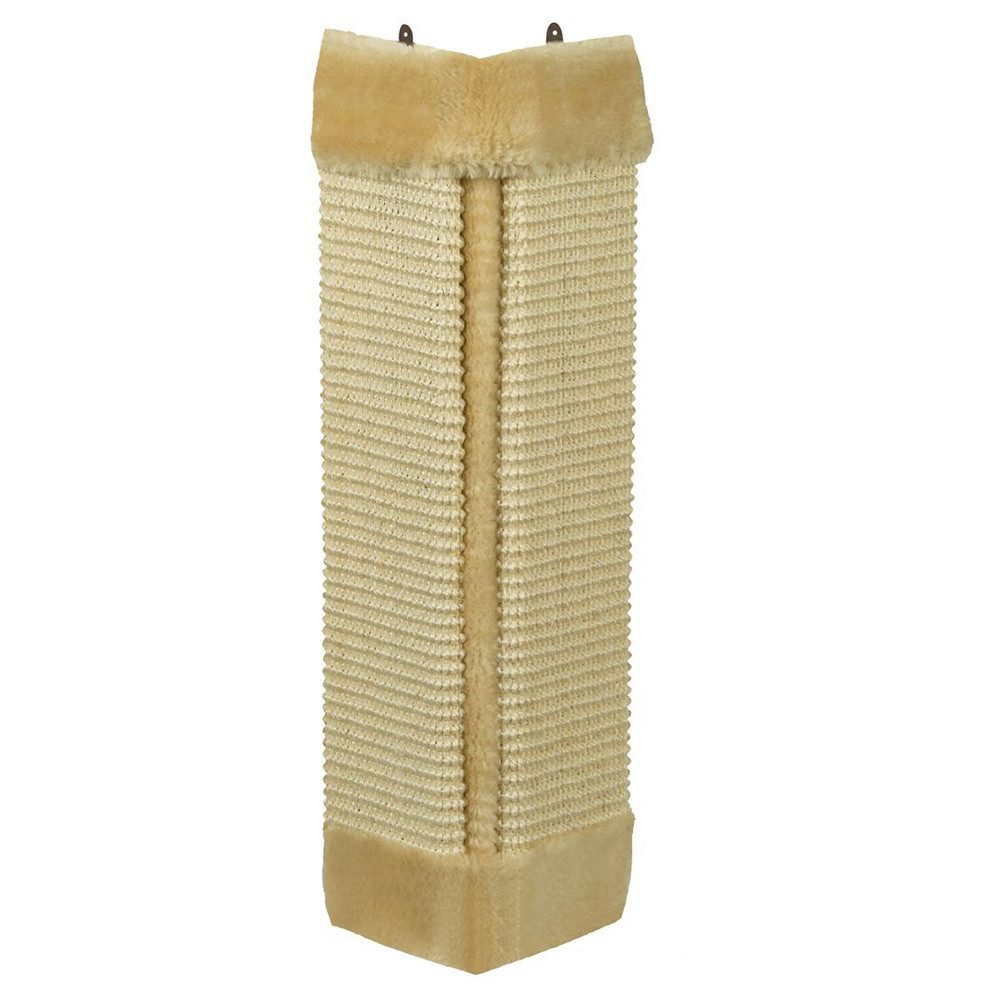 Kratzbrett Kratzecke mit Plüsch beige